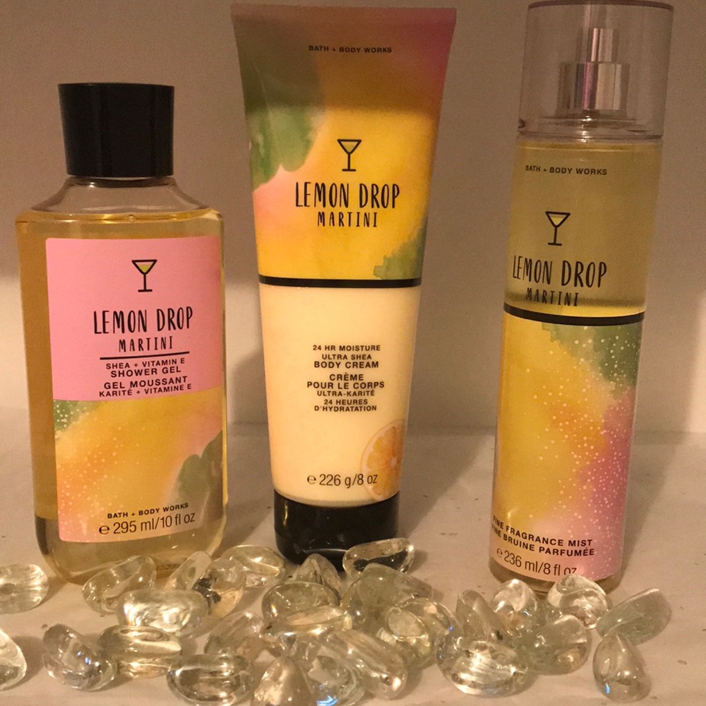 Bath and body works lemon drop martini set